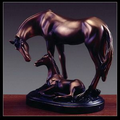 Mare with Foal, 8"Wx7"H